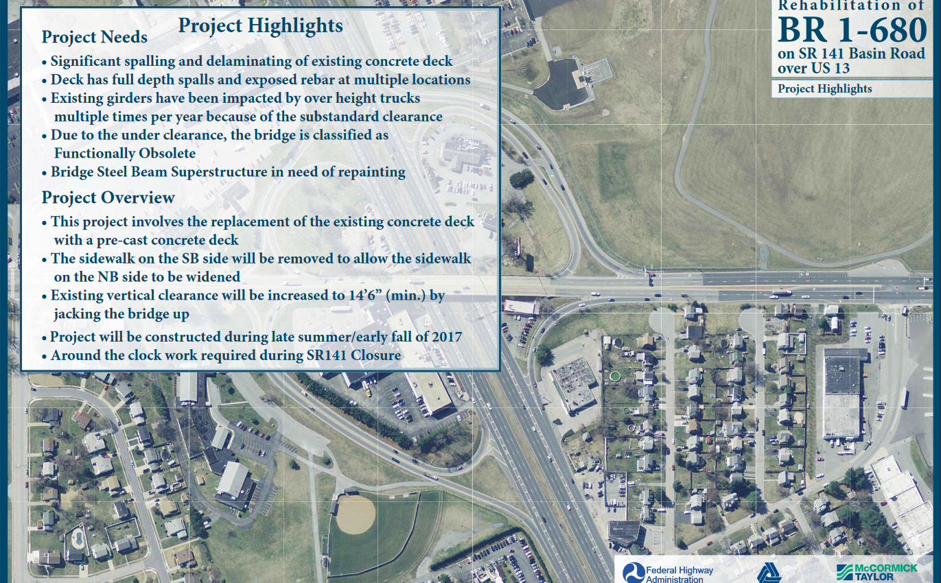 141 Bridge at US-13 in New Castle: Project Highlights